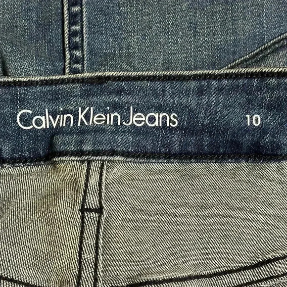 Calvin Klein Denim Mini Skirt Size 10 - Picture 5 of 5